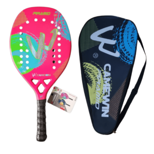 Raquete Beach Tennis 3K Carbono - Camewin Pink